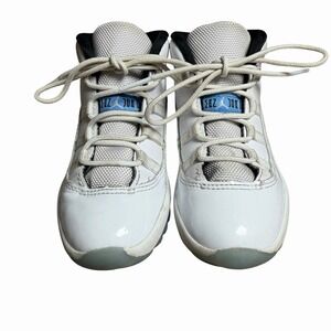 Jordan 11 Retro Shoes Toddler Size 10C White Legend Blue Sneakers 378040-104